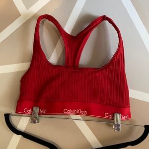 Red Calvin Klein Bralette